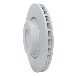 Porsche 911 Brake Rotor (1) - Left Front - R1 Concepts - Drilled Carbon Alloy GeoMET - `17-`23